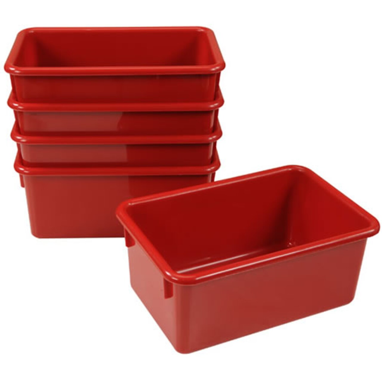 Kaplan Early Learning Company Red Colored Storage Bin - Set of 5